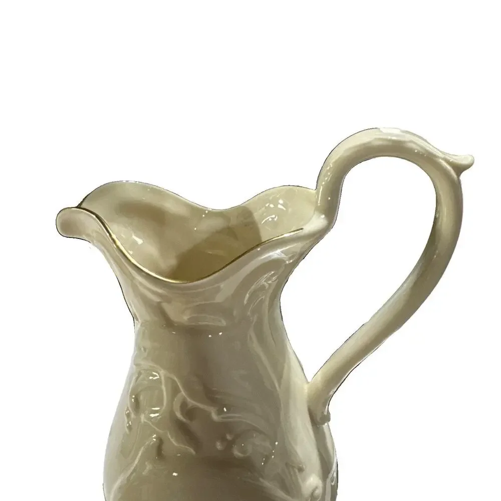 VTG 1994 Lenox The Waveswept Pitcher With Dolphins In Ocean Ivory Gold Trim USA